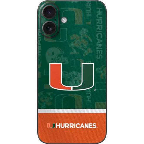 University of Miami U Hurricanes iPhone 16 Plus Skin